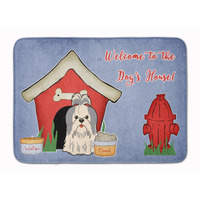 "Caroline's Treasures Dog House Shih Tzu Silver White Floor Mat, 19"" x 27"", Multicolor"