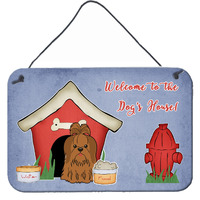 "Caroline's Treasures Dog House Collection Shih Tzu Silver Chocolate Wall or Door Hanging Prints BB2840DS812, 8HX12W, Multicolor"