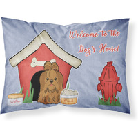 "Caroline's Treasures Dog House Collection Shih Tzu Silver Chocolate Fabric Standard Pillowcase BB2840PILLOWCASE, Multicolor"