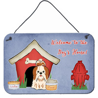 "Caroline's Treasures Dog House Collection Shih Tzu Red White Wall or Door Hanging Prints BB2841DS812, 8HX12W, Multicolor"