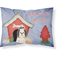 "Caroline's Treasures Dog House Collection Shih Tzu Black White Fabric Standard Pillowcase BB2842PILLOWCASE, Multicolor"