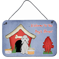 "Caroline's Treasures Dog House Collection Bedlington Terrier Blue Wall or Door Hanging Prints BB2844DS812, 8HX12W"