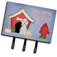 "Caroline's Treasures Dog House Collection Bedlington Terrier Blue Leash or Key Holder BB2844TH68, Triple, Multicolor"
