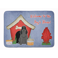 "Caroline's Treasures Dog House Cocker Spaniel Black Floor Mat, 19"" x 27"", Multicolor"