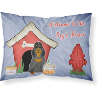 "Caroline's Treasures Dog House Collection Cocker Spaniel Black Tan Fabric Standard Pillowcase BB2847PILLOWCASE, Multicolor"