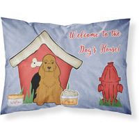 "Caroline's Treasures Dog House Collection Cocker Spaniel Red Fabric Standard Pillowcase BB2849PILLOWCASE, Multicolor"