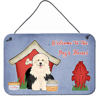 "Caroline's Treasures Dog House Collection Old English Sheepdog Wall or Door Hanging Prints BB2850DS812, 8HX12W"