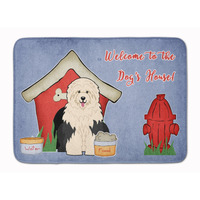"Caroline's Treasures Dog House Old English Sheepdog Floor Mat, 19"" x 27"", Multicolor"
