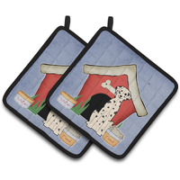 "Caroline's Treasures Dog House Collection Dalmatian Pair of Pot Holders BB2851PTHD, 7.5HX7.5W, Multicolor"