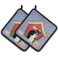 "Caroline's Treasures Dog House Collection Smooth Fox Terrier Pair of Pot Holders BB2852PTHD, 7.5HX7.5W, Multicolor"