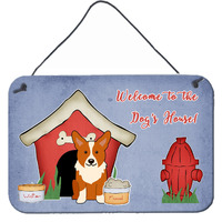 "Caroline's Treasures Dog House Collection Corgi Wall or Door Hanging Prints BB2854DS812, 8HX12W"