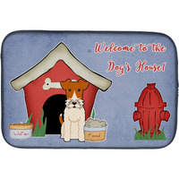 "Caroline's Treasures Dog House Collection Wire Fox Terrier Dish Drying Mat, 14"" x 21"""