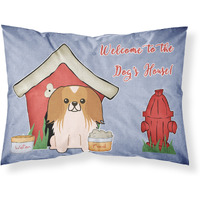 Caroline's Treasures Dog House Collection Pekingnese Red White Fabric Standard Pillowcase BB2857PILLOWCASE