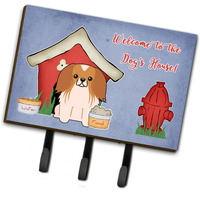 "Caroline's Treasures Dog House Collection Pekingnese Red White Leash or Key Holder BB2857TH68, Triple, Multicolor"