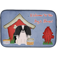 "Caroline's Treasures Dog House Collection Pekingese Black White Dish Drying Mat, 14 x 21"