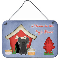 "Caroline's Treasures Dog House Collection Chinese Crested Black Wall or Door Hanging Prints BB2866DS812, 8HX12W"