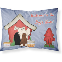 "Caroline's Treasures Dog House Collection Chinese Crested Cream Fabric Standard Pillowcase BB2867PILLOWCASE, Multicolor"