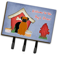 "Caroline's Treasures Dog House Collection Fawn Boxer Leash or Key Holder BB2869TH68, Triple"