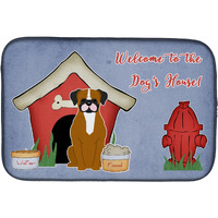 "Caroline's Treasures Dog House Collection Flashy Fawn Boxer Dish Drying Mat, 14 x 21"