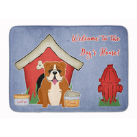 "Caroline's Treasures Dog House English Bulldog Red White Floor Mat, 19"" x 27"", Multicolor"