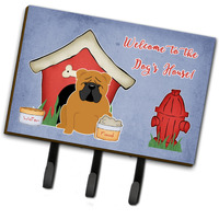 "Caroline's Treasures Dog House Collection English Bulldog Red Leash or Key Holder BB2876TH68, Triple"