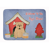 "Caroline's Treasures Dog House English Bulldog Fawn Floor Mat, 19"" x 27"", Multicolor"