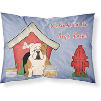 Caroline's Treasures Dog House Collection English Bulldog Fawn White Fabric Standard Pillowcase BB2879PILLOWCASE