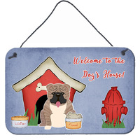 "Caroline's Treasures Dog House Collection English Bulldog Grey Brindle Wall or Door Hanging Prints BB2880DS812, 8HX12W"