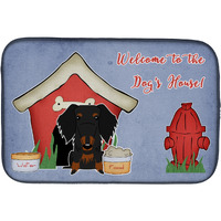 "Caroline's Treasures Dog House Collection Wire Haired Dachshund Black Tan Dish Drying Mat, 14"" x 21"""