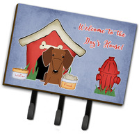 "Caroline's Treasures Dog House Collection Dachshund Red Brown Leash or Key Holder BB2884TH68, Triple"