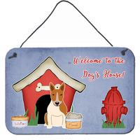 "Caroline's Treasures Dog House Collection Bull Terrier Red White Wall or Door Hanging Prints BB2889DS812, 8HX12W, Multicolor"