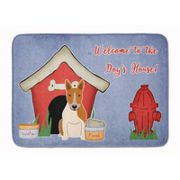"Caroline's Treasures Dog House Bull Terrier Red White Floor Mat, 19"" x 27"", Multicolor"