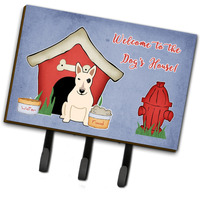 "Caroline's Treasures Dog House Collection Bull Terrier White Leash or Key Holder BB2892TH68, Triple"