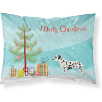 Caroline's Treasures Christmas Tree Dalmatian Merry Fabric Standard Pillowcase BB2901PILLOWCASE