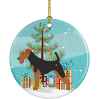 Caroline's Treasures Welsh Terrier Merry Christmas Tree Ceramic Ornament