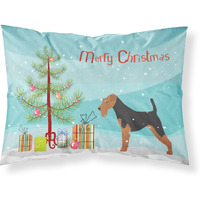 Caroline's Treasures Christmas Tree Welsh Terrier Merry Fabric Standard Pillowcase BB2903PILLOWCASE