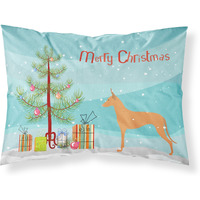Caroline's Treasures Christmas Tree Pharaoh Hound Merry Fabric Standard Pillowcase BB2906PILLOWCASE