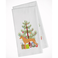 Pharaoh Hound Merry Christmas Tree White Kitchen Towel Set of 2