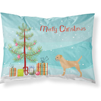 Caroline's Treasures Christmas Tree Border Terrier Merry Fabric Standard Pillowcase BB2907PILLOWCASE