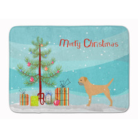 "Caroline's Treasures Border Terrier Merry Christmas Tree Floor Mat, 19"" x 27"", Multicolor"
