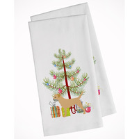 Border Terrier Merry Christmas Tree White Kitchen Towel Set of 2