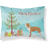 Caroline's Treasures Christmas Tree Spanish Hound Merry Fabric Standard Pillowcase BB2909PILLOWCASE