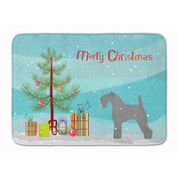"Caroline's Treasures Kerry Blue Terrier Merry Christmas Tree Floor Mat, 19"" x 27"", Multicolor"