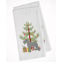Kerry Blue Terrier Merry Christmas Tree White Kitchen Towel Set of 2