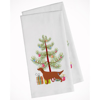 Irish Setter Merry Christmas Tree White Kitchen Towel Set of 2