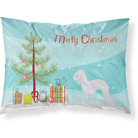 Caroline's Treasures Christmas Tree Bedlington Terrier Merry Fabric Standard Pillowcase BB2912PILLOWCASE