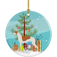 Caroline's Treasures Greyhound Merry Christmas Tree Ceramic Ornament