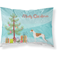 Caroline's Treasures Christmas Tree Greyhound Merry Fabric Standard Pillowcase BB2923PILLOWCASE