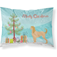 Caroline's Treasures Christmas Tree Afghan Hound Merry Fabric Standard Pillowcase BB2924PILLOWCASE