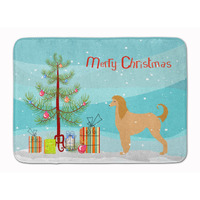 "Caroline's Treasures Afghan Hound Merry Christmas Tree Floor Mat, 19"" x 27"", Multicolor"